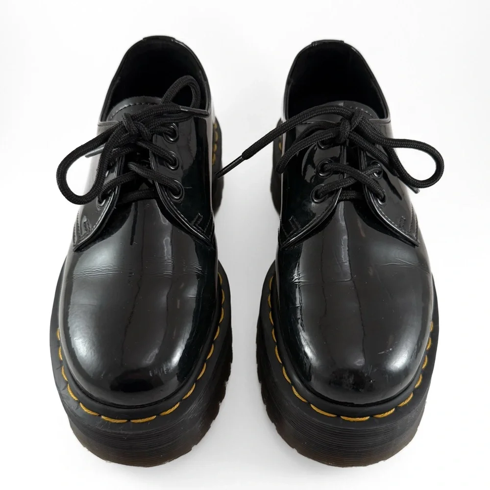 Dr Martens 1461 Patent Leather Platform Oxford Shoes